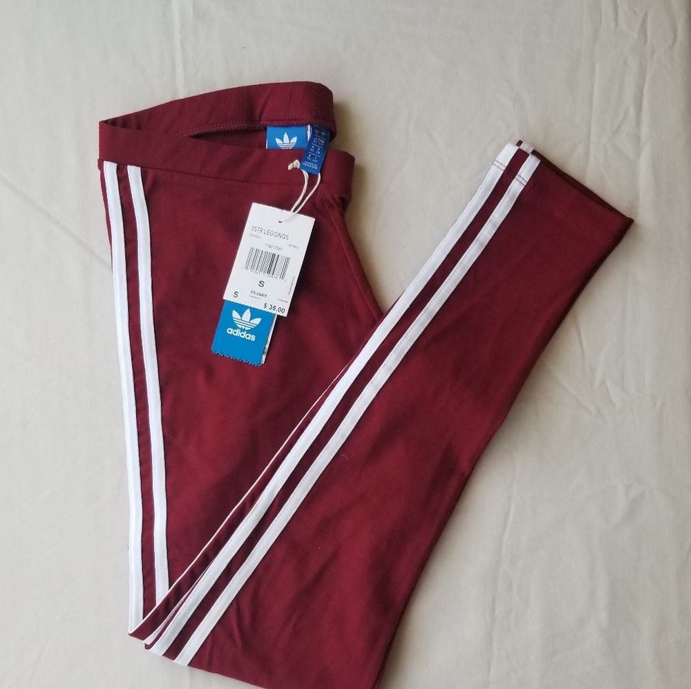 NWT Adidas Womens Three Stripe Leggings